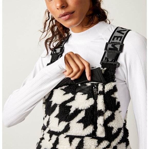 🆕 FP MOVEMENT Hit The Slopes Printed Salopette / Houndstooth Combo - Picture 5 of 6